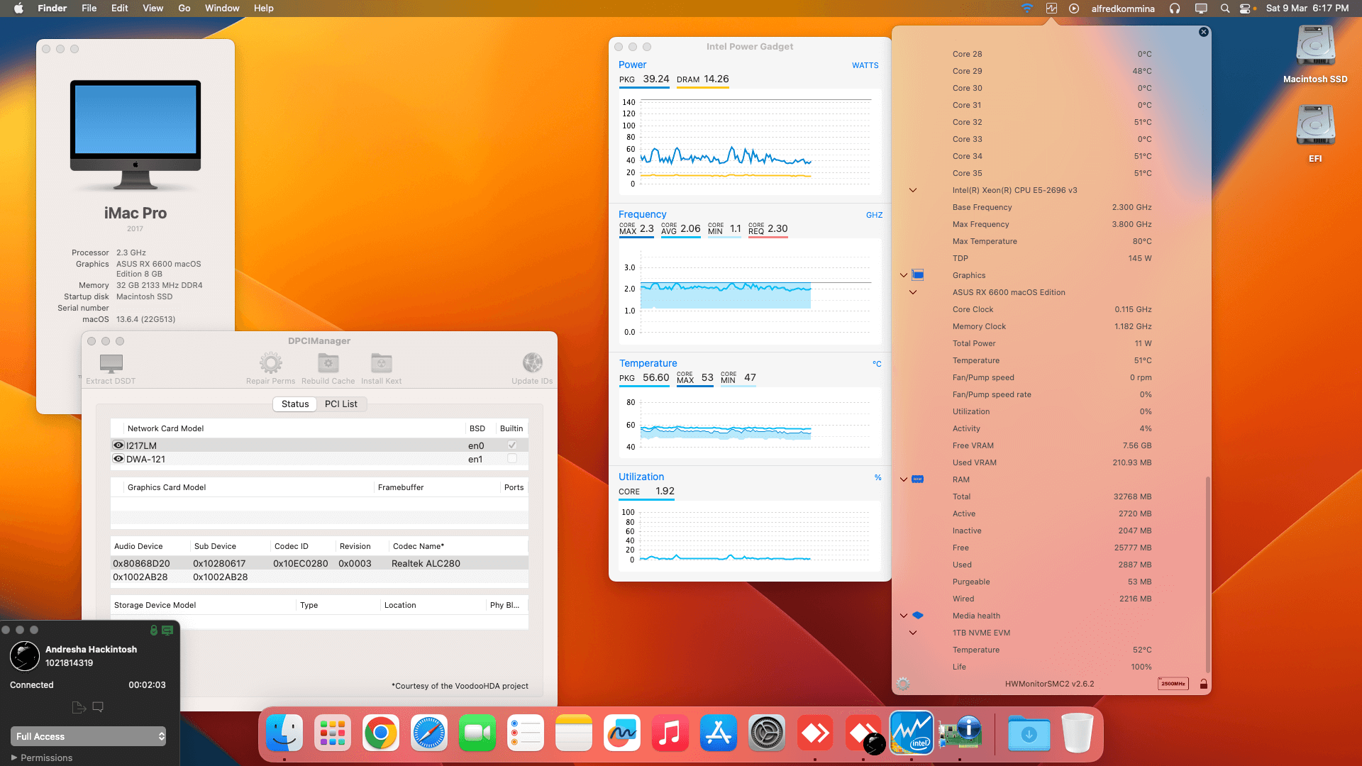 Success Hackintosh macOS Ventura 13.6.4 Build 22G513 in Dell Precision T5810 Desktop Workstation